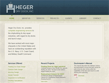 Tablet Screenshot of hegerdrydock.com